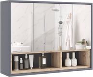Homcom Armoire murale MDF 80x20x60cm Gris