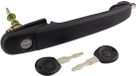 MODECAR Poignée de porte Plastique Noir Porte extérieure Gauche/Droite 56mm