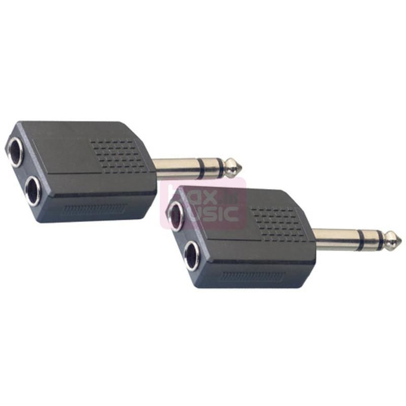 Stagg AC-PMS2PFH - 6.3 mm stereo male - 2x stereo female - 2 stuks