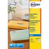 Avery QuickPEEL Inkjet adresetiketten Transparant 525 stuks