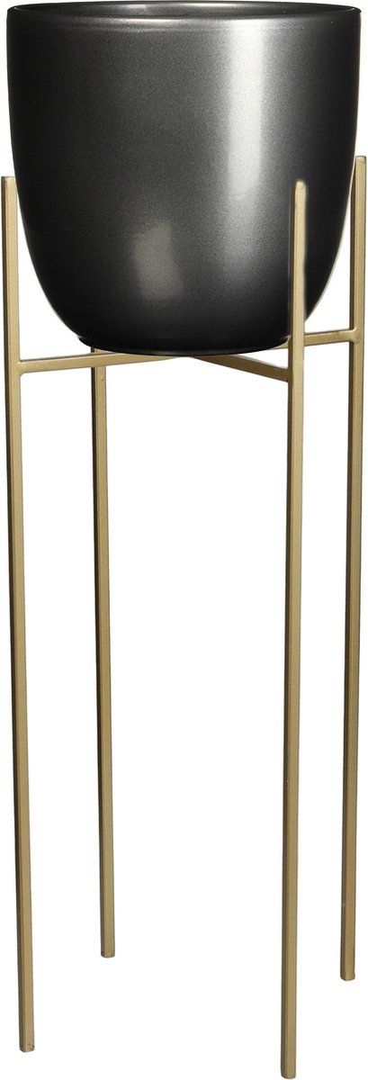 Mica Decorations Bloempot - D25 x H23 cm - antraciet