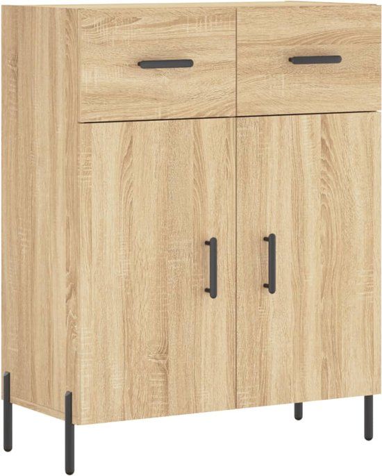 vidaXL Dressoir Sonoma Eikenhout 69,5x34x90 cm