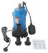 Pompe de relevage pour eaux usées - NHS550 - 550 W - Capacité : 16 m³/h - Hauteur de refoulement : 15 m - IP68 - Prise UE - Adapté à une utilisation sur secteur - Bleu