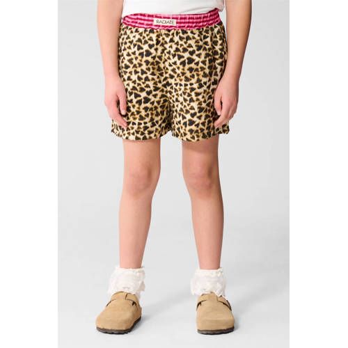 Shoeby high waist casual short met panterprint bruin