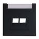 Busch-Jaeger Centrale plaat met opschriftveld Communicatie-stekkerverbinding 2-voudig zwart mat - Busch-art linear®