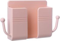 Merkloos Aan de muur te bevestigen sponshouder met dubbele haak, zelfklevende keukengootsteenorganizer (roze)