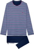 HOM Pyjama Long Sleepwear Atlantic Blauw/Gestreept