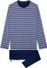 HOM Pyjama Long Sleepwear Atlantic Blauw/Gestreept