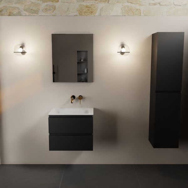 Mondiaz Aivy meubel Urban wasbak geen kraangat 60 cm Talc