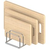 KORRTFID Snijplankhouder van roestvrij staal 304, opbergrek en snijplank-organizer, bakplaten (sleuven 2,5 cm breed)