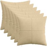 vidaXL Kussensloop 6 stuks ALMELO Grijs Groen 45 x 45 cm corduroy