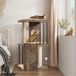 Elzusha - Arbre à chat moderne à 3 niveaux et poteaux à gratter pour intérieur