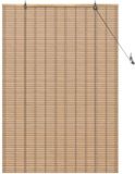 vidaXL Storend rolgordijn naturel et marron 100 x 160 cm bambou