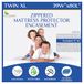 Twin extra lange (XL) matrasbeschermer met ritssluiting, waterdicht, hypoallergeen, premium kwaliteit, wit