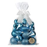 Inge-glas Inge Christmas Kerstballen/Ornamenten 30x - Kunststof - Turquoise