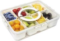 Benza Ibenzoa® Melamine serveerschaal, 35x25x15 cm, met afsluitbaar deksel, verstelbare handgrepen, kras- en vlekbestendig