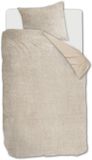 Ambiante Plush Teddy dekbedovertrek - Eenpersoons - 140x200/220 - Zand