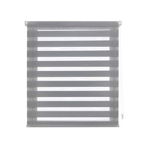 Decorblind Dubbellaags rolgordijn - 100x150 cm - Grijs