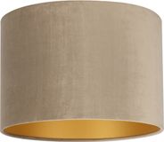 Uniqq Lampenkap velours taupe Ø 35 cm - 20 cm hoog