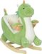Peluche cheval à bascule pour enfants - Base en bois de peuplier - Avec le son d'un dragon - Convient aux enfants de 18 à 36 mois - Vert