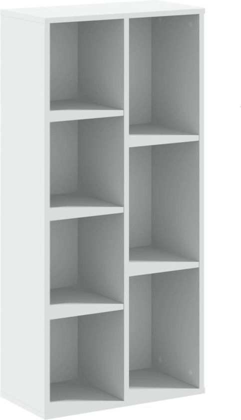 vidaXL Boekenkast - 50x25x105 cm - Hout - Wit
