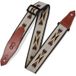 Levy's MSSN80-TAN Gitaarriem Jacquard Weave Poly Back & Leather Ends 2 inch - Tan
