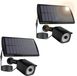 Merkloos / Sans marque Solar Sensor Lampen - Buitenverlichting Bewegingsmelder - Veiligheid Buiten - 11 LED's Waterdicht - 2 stuks - Zwart