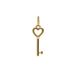 Lucardi - Dames Stalen goldplated bedel sleutel - Hanger - Staal - Goudkleurig
