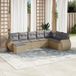 Maison Exclusive - Ensemble de meubles de jardin 8 pièces avec canapé et coussins, beige, en polyrotin