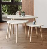 Merkloos Asir - Salontafelset - Travertijn - 80 x 52 x 50 cm