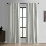 HPD Half Price Drapes Essentiële effen verduisterende gordijnen voor slaapkamer 96 inch lang (1 paneel) thermisch geïsoleerde verduisterende gordijnen voor woonkamer met roedezak raamgordijnen, 50 W x