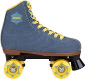 Nijdam retro rolschaatsen - denim rebel - denimblauw/geel - maat 37