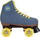 Nijdam retro rolschaatsen - denim rebel - denimblauw/geel - maat 37