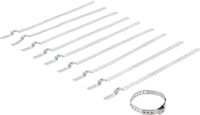 BGS Asshoezenklemmen-set Roestvrij staal 7 mm 20 - 50 mm 10-delig - 70327