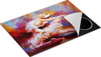 Chefcare Inductie Beschermer Ballerina van Olieverf - Ballet - 75x55 cm - Multicolor