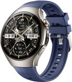 Strap-it Siliconen bandje met 'perfect fit' aansluiting - geschikt voor Huawei Watch 5 - 46mm (donkerblauw)