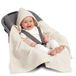 Medi Partners Babywikkeldeken 100% katoen voor de zomer 85x85cm kinderwagendeken universele babydeken babydeken buggydeken autostoeldeken (Beige)