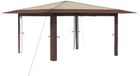 vidaXL Gazebo zonder zijwand 4 x 4 m Crème en bruin