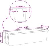 vidaXL Bloembakken voor Euro-pallets 12 stuks Lichtgrijs Polypropyleen