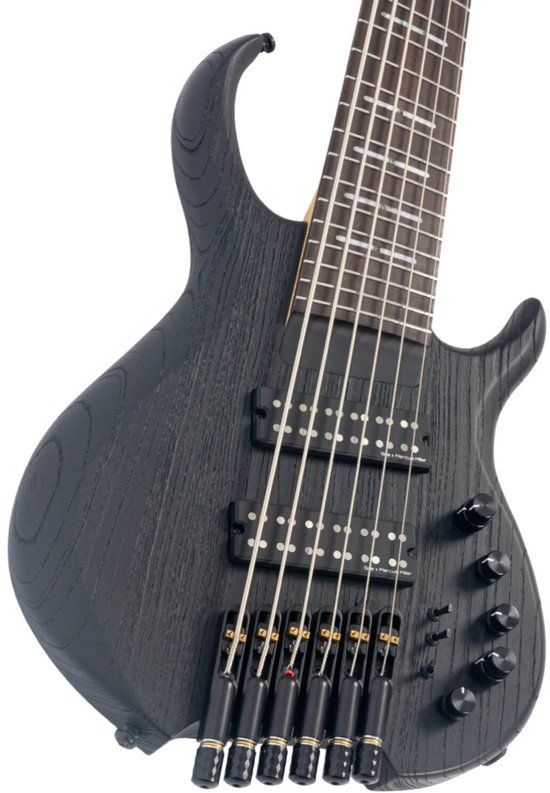 Sire Marcus Miller M6H 6-String Sandblasted Black 6-snarige headless elektrische basgitaar met gigbag