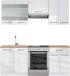 Vicco Fame-Line Unité de cuisine complète – 200 cm, WB Chêne Blanc laqué brillant/blanc