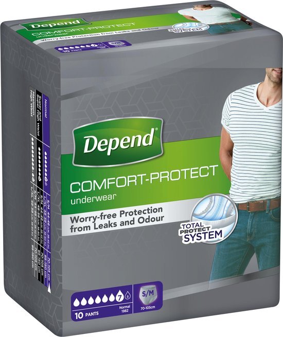 Depend Pants voor Mannen Normaal Maat S/M