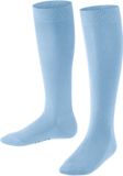 FALKE Family lang eenkleurig katoen kniekousen kinderen blauw - maat 35-38