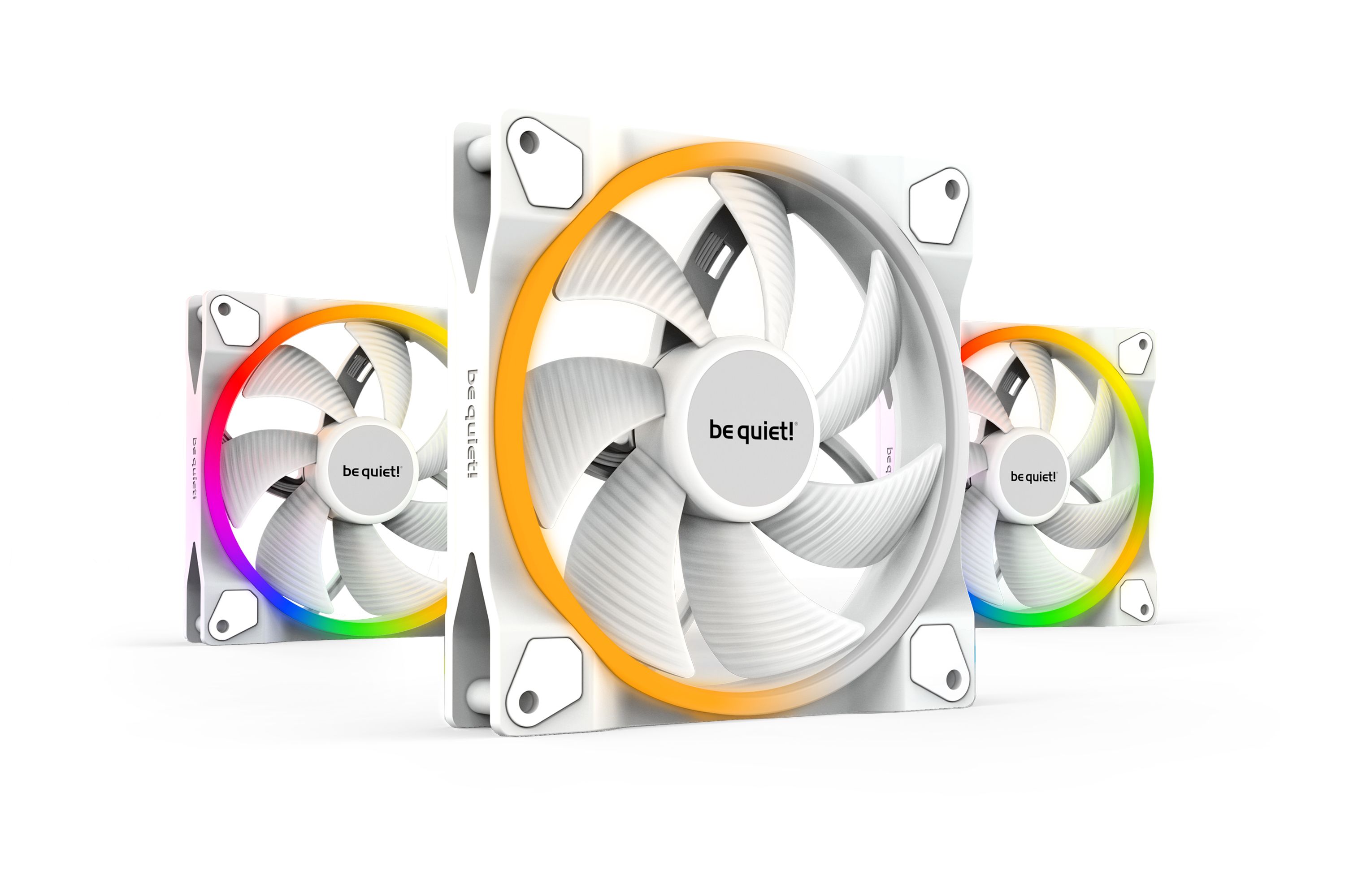 be quiet! Light Wings White 140mm PWM Triple Pack - Case Fans - White - 3 Pack