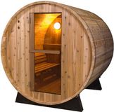 Fonteyn Barrelsauna 8 ft. Rustic Finse sauna Bruin