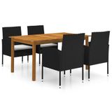 vidaXL 5-delige tuinset - zwart