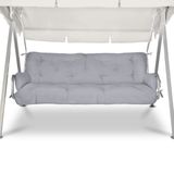 Beautissu Flair HS Schommelbank Kussen - Tuinbank Kussen 180x50x8cm Schuimvlokkenvulling Oplegkussen Grijs