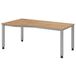 Hammerbacher Bureau asymétrique avec 4 pieds carrés - 180x100 cm