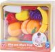 Playgo Play speelgoed snijfruit in kratje - 11-delig - kleurrijk kinderspeelgoed.