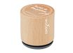 Stempel van hout en rubber, handtekening van de ouders, diameter 33 x 30 mm.